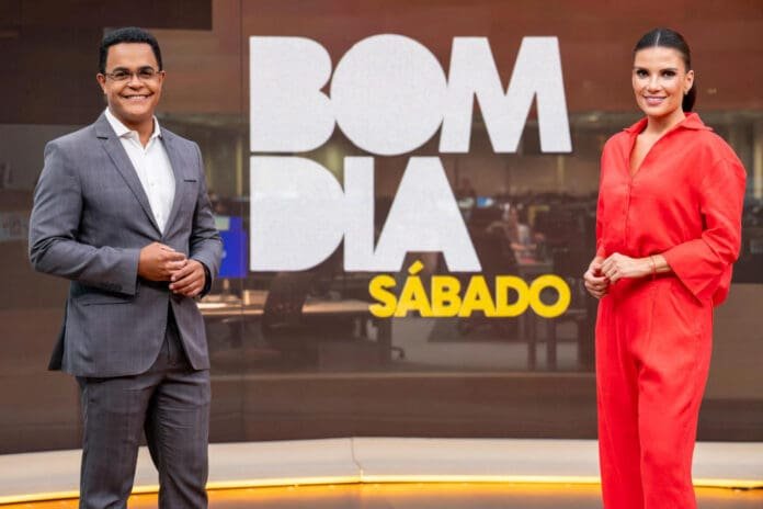 "Bom Dia Sábado" estreia nas manhãs da TV Globo com Marcelo Pereira e Sabina Simonato (Foto: Globo/Bob Paulino) "Bom Dia Sábado" estreia nas manhãs da TV Globo com Marcelo Pereira e Sabina Simonato (Foto: Globo/Bob Paulino)