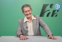 Léo Batista, a voz da história da TV Brasileira, morre aos 92 anos Leo Batista nas gravações dos 50 anos do Esporte Espetacular (Foto: Globo/Manoella Mello)