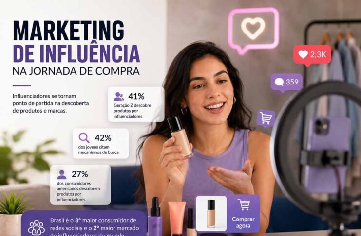 Marketing de influência ganha espaço na descoberta de produtos (Foto: ChatGPT)